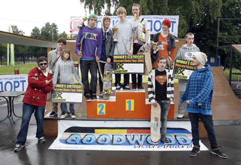 Участники и призеры II этапа Moscow Skate Tour 2009