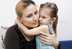 Юлия Чепалова с дочерью Олесей