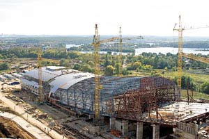 А это - уже строящийся всесезонный горнолыжный спуск под Красногорском.