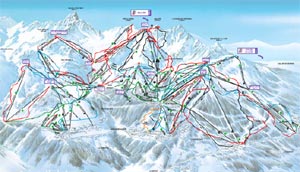 Куршевель, Франция. Схема трасс