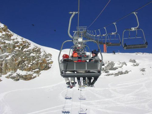 Вчерашневыпавший снег. Hintertux, -5 С