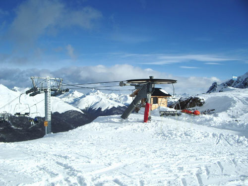 Cerro Castor. Telesilla del Filo. Верхняя станция +870м