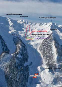Место схода лавины. Источник Xsochi.ru